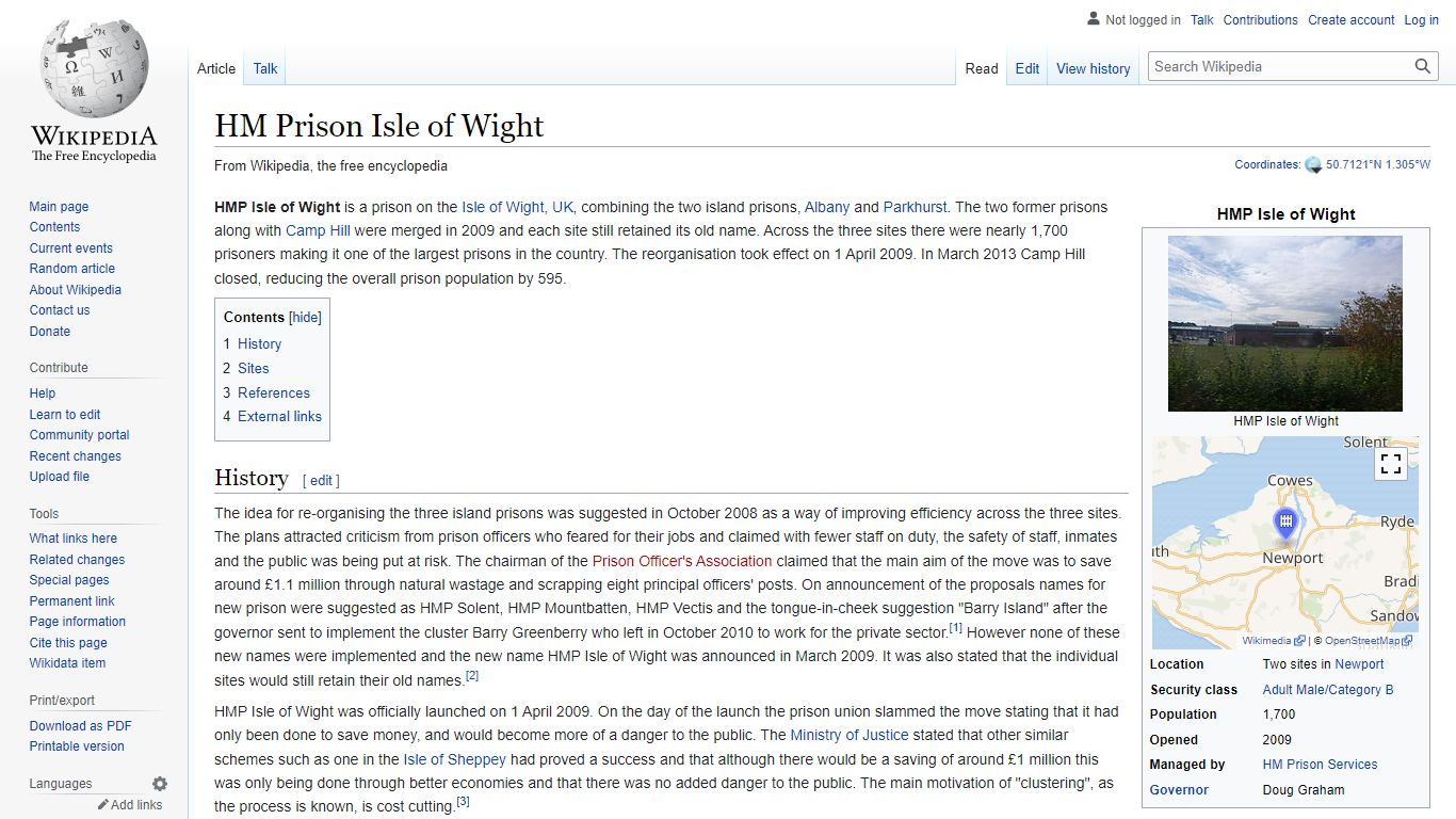 HM Prison Isle of Wight - Wikipedia