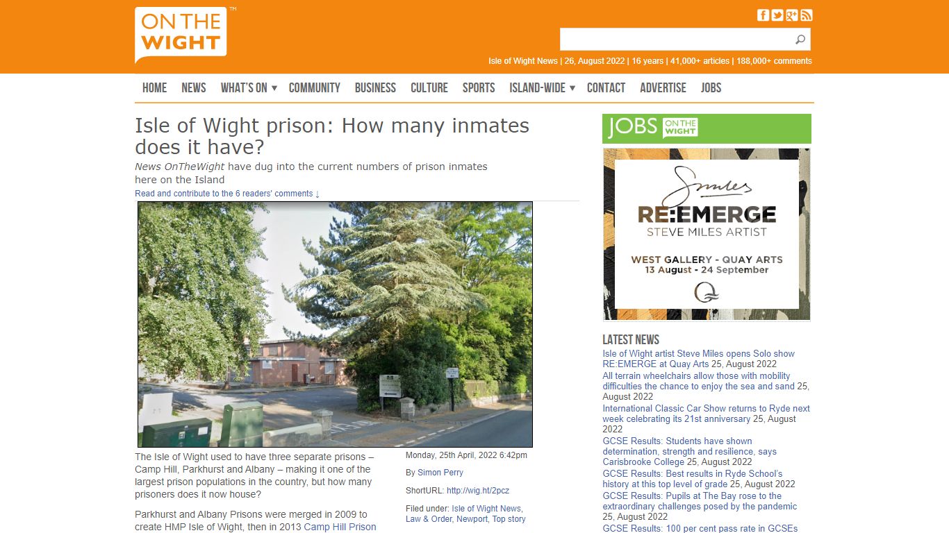 Isle of Wight prison: How many inmates does it have?