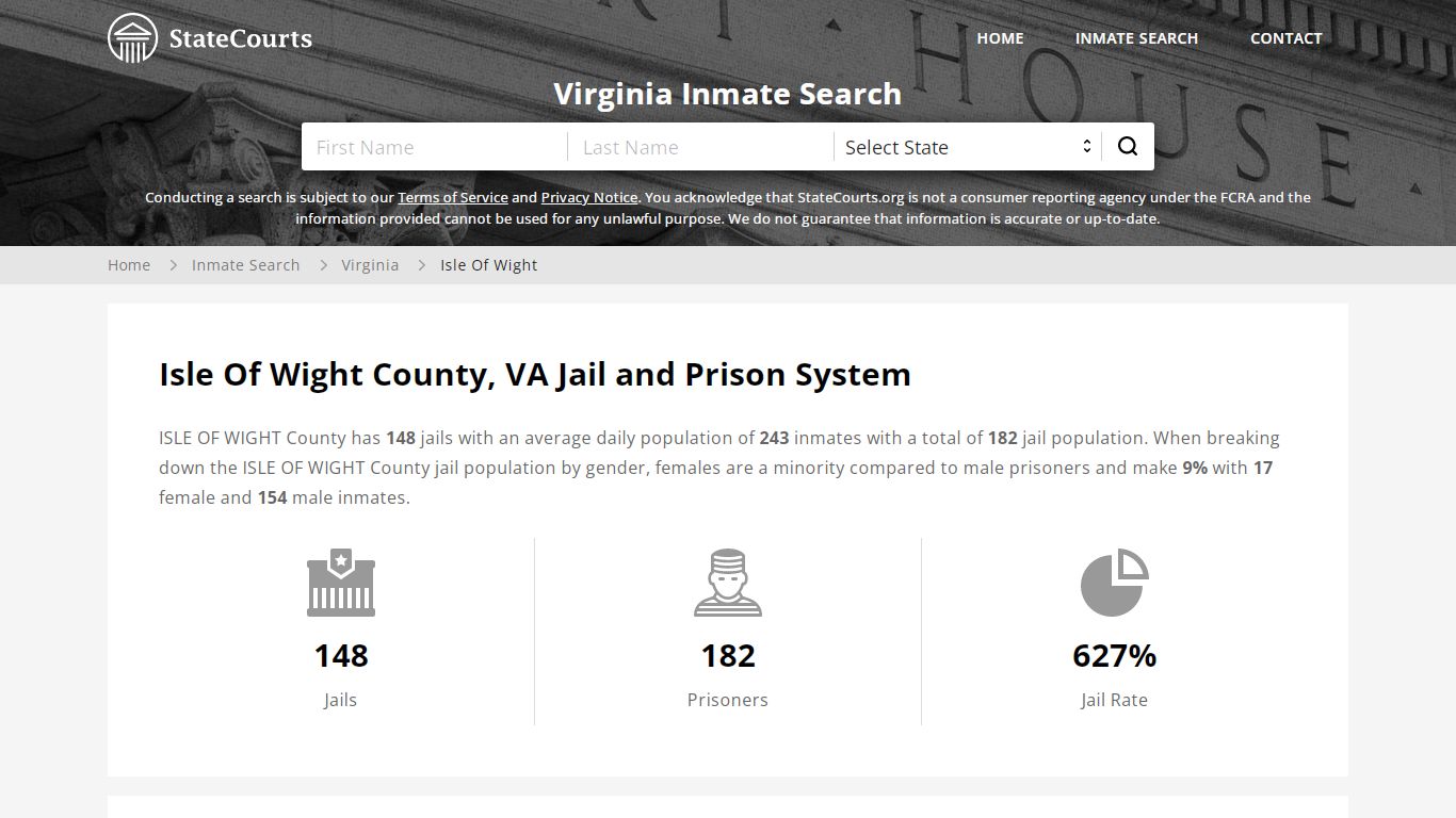 Isle Of Wight County, VA Jail and Prison System - State Courts