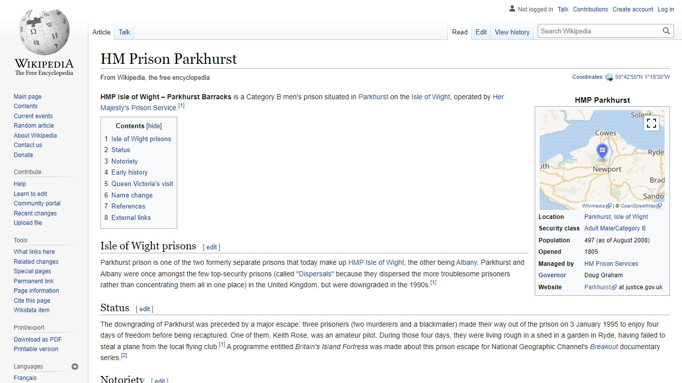 HM Prison Parkhurst - Wikipedia